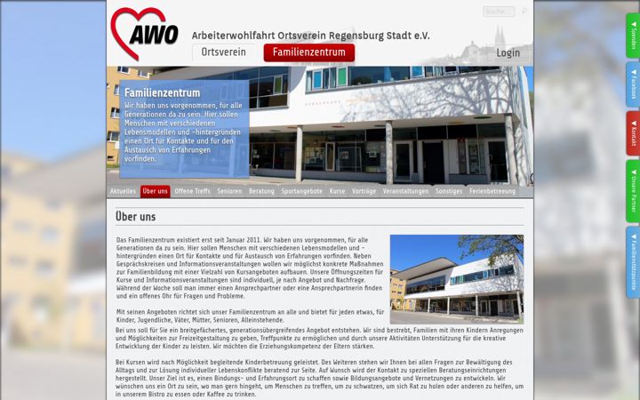 Screenshot of awo-ov-regensburg.de