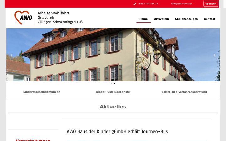Screenshot of awo-ov-vs.de