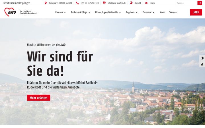 Screenshot of awo-saalfeld.de
