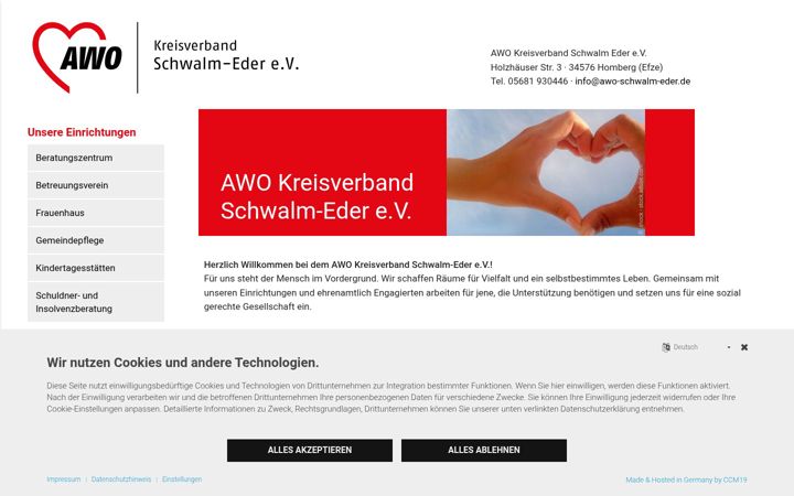 Screenshot van awo-schwalm-eder.de