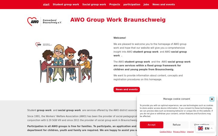 Ekrano kopija awo-sga.de