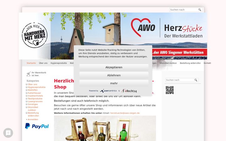 Screenshot of awo-shop-si.de