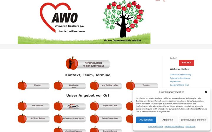 Ekrano kopija awo-trostberg.de