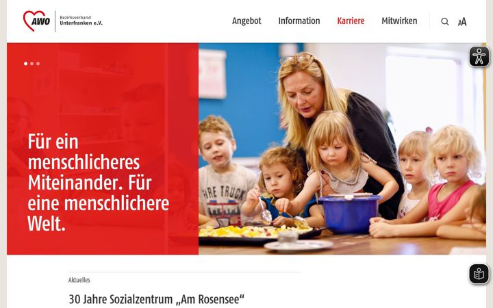 Skjermbilde av awo-unterfranken.de