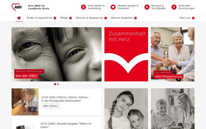 Screenshot of awo-zeulenroda.de