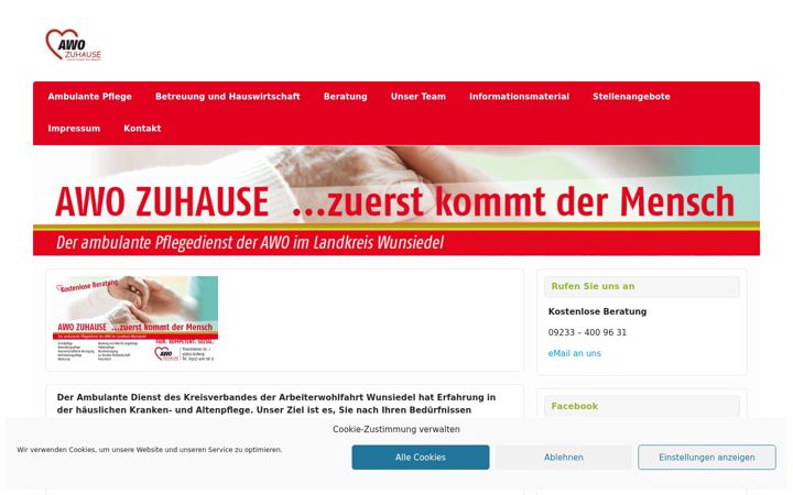 Screenshot of awo-zuhause.org