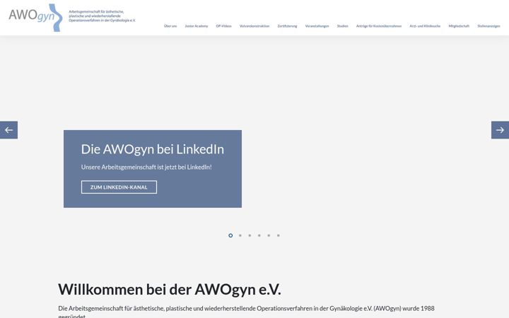 Screenshot of awogyn.de
