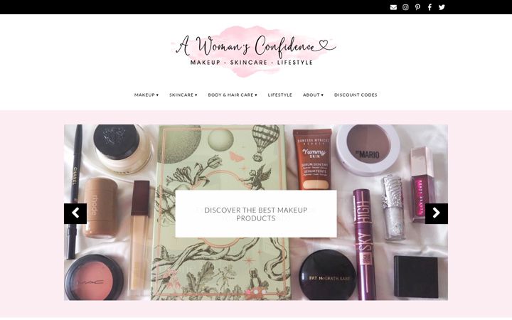 Screenshot of awomansconfidence.com