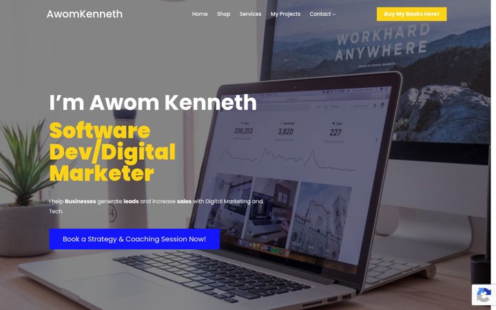 Screenshot of awomkenneth.com