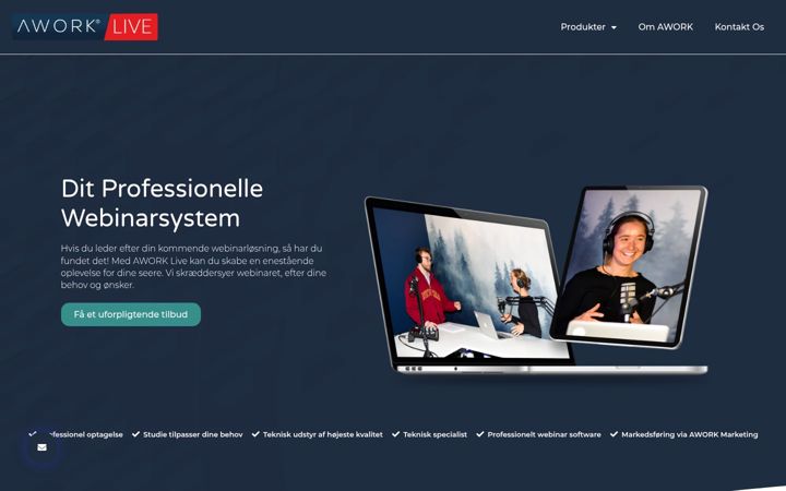 Screenshot of aworklive.dk