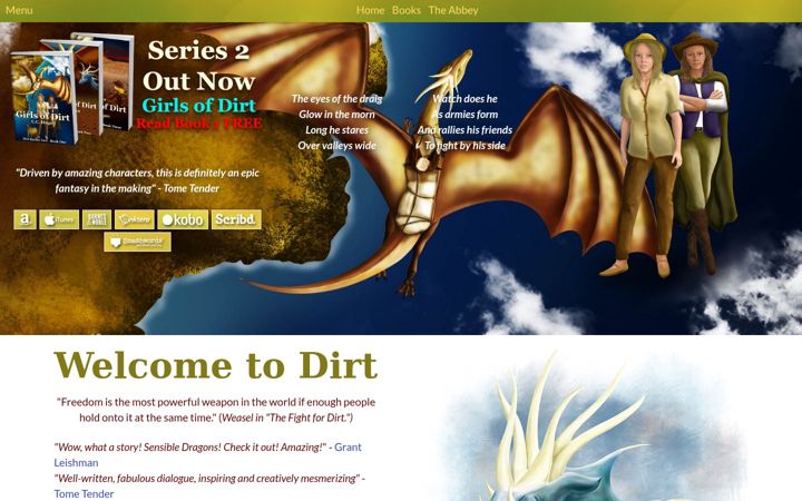 Screenshot of aworldcalleddirt.com