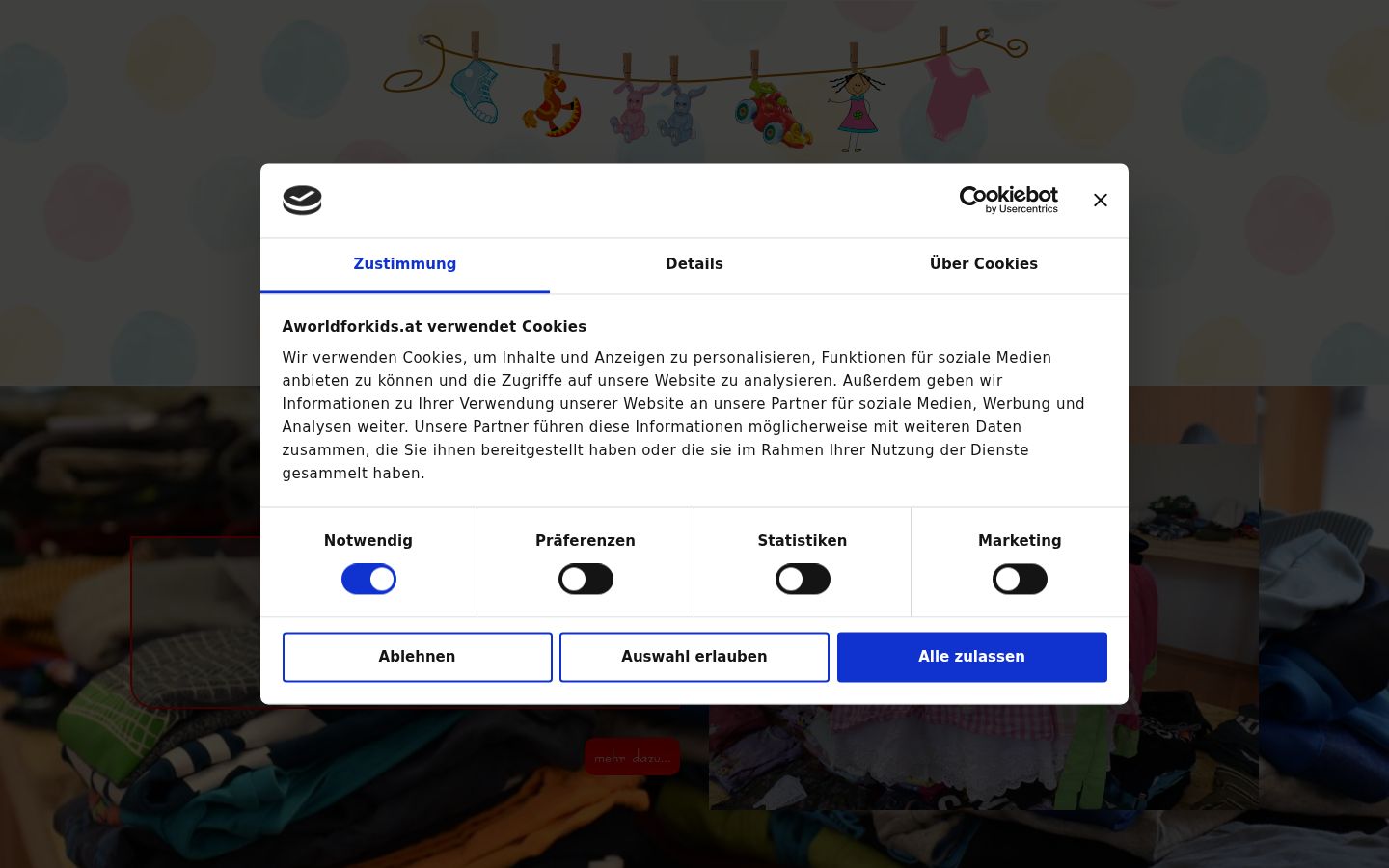 Snímka obrazovky banera súhlasu zobrazeného pred akoukoľvek interakciou