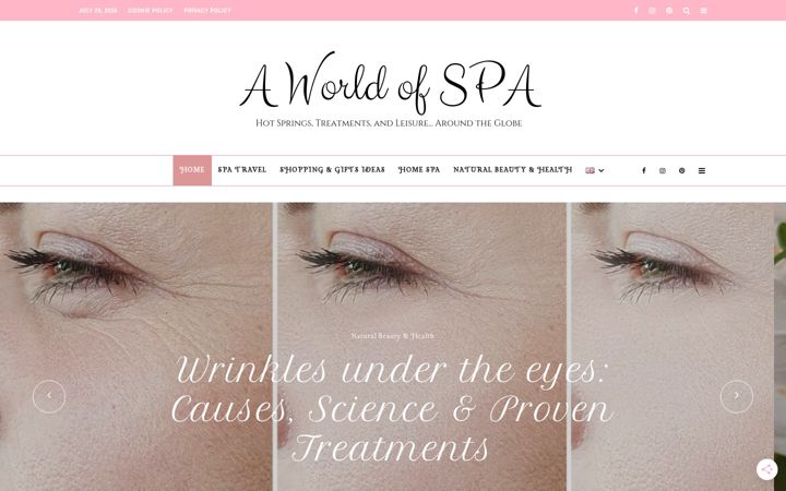 Screenshot of aworldofspa.com