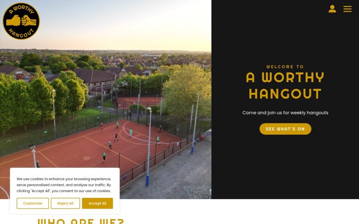 Screenshot of aworthyhangout.co.uk