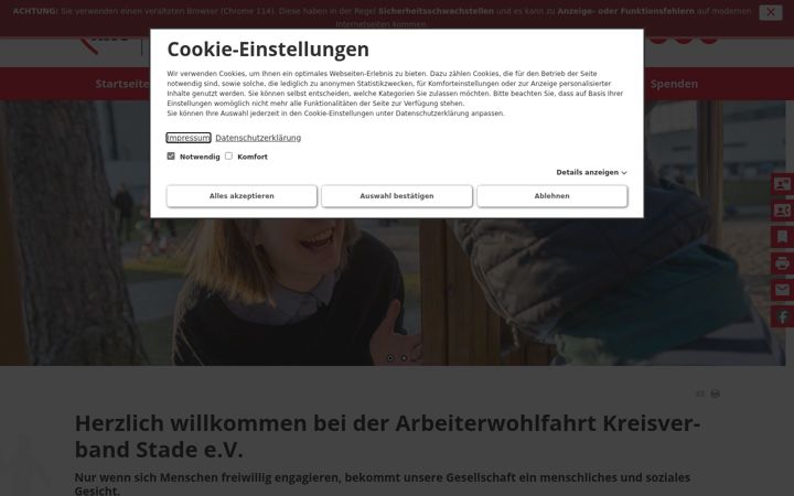 Screenshot of awostade.de