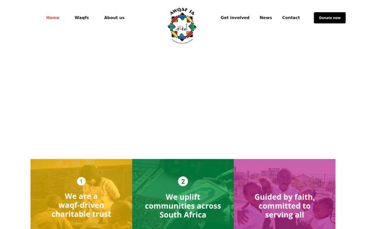 Screenshot of awqafsa.org.za