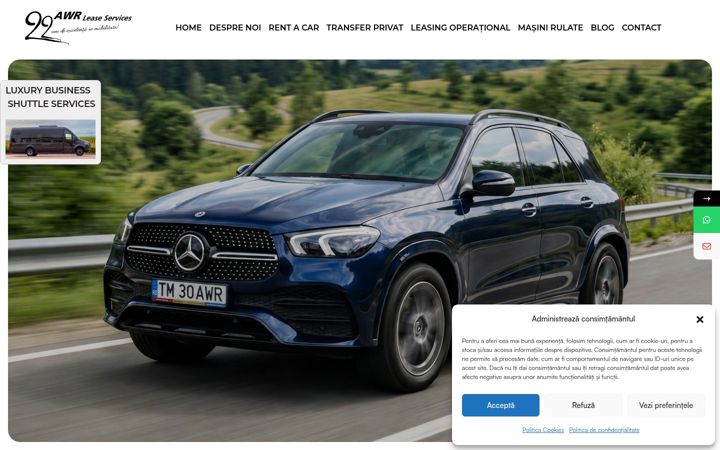 Screenshot of awrentacar.ro