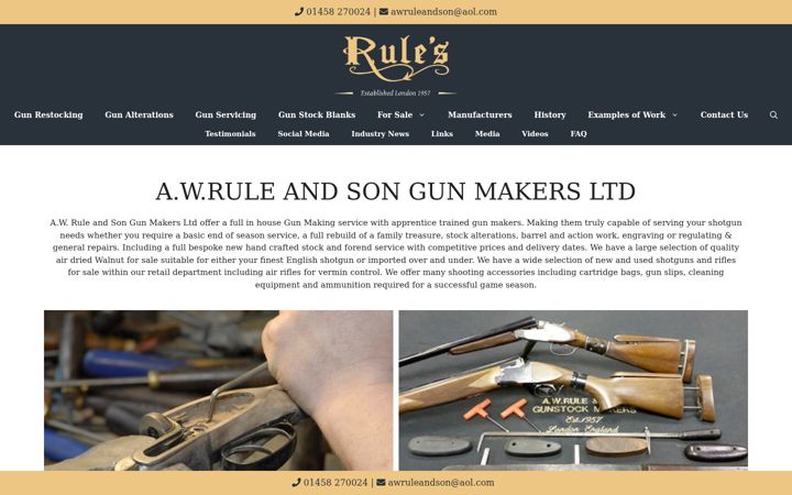Captura de pantalla de awruleandsongunmakers.co.uk