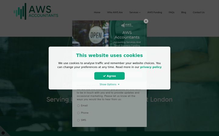 Screenshot of aws-accountants.co.uk