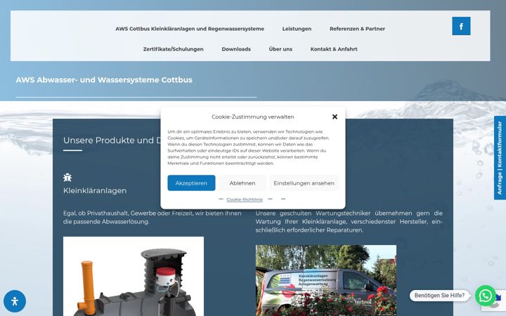 Screenshot of aws-cottbus.de