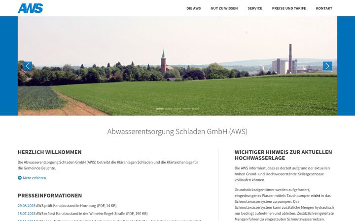 Screenshot of aws-schladen.de