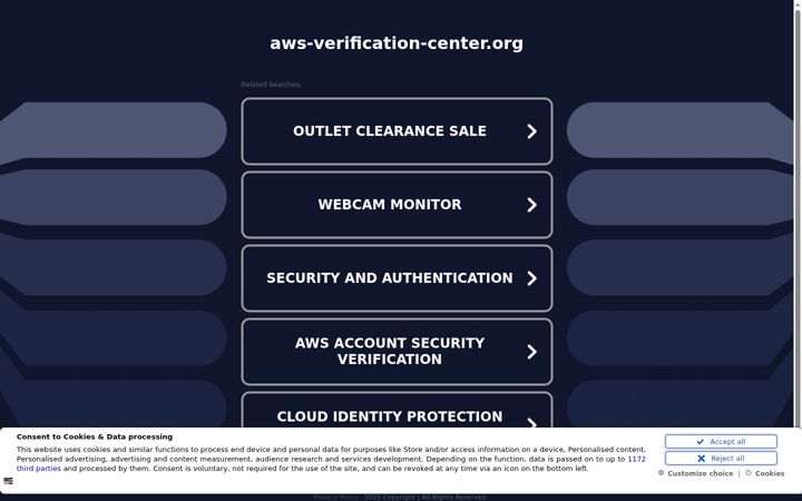 Screenshot of aws-verification-center.org