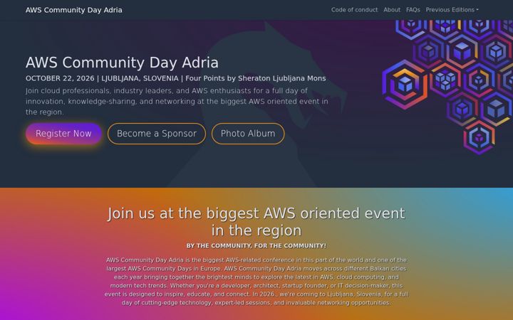 Screenshot of awscommunityadria.com
