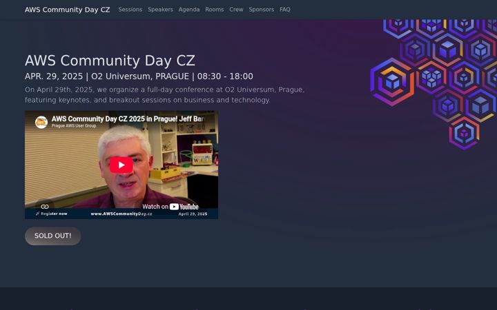 Screenshot of awscommunityday.cz