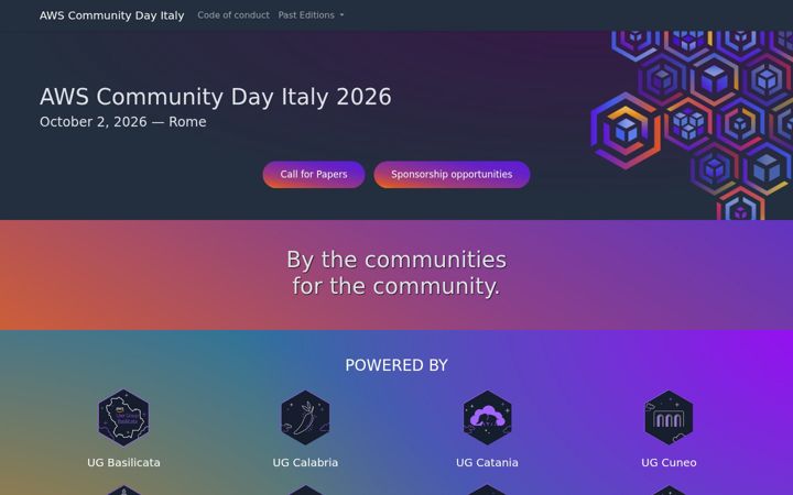Screenshot of awscommunityday.it