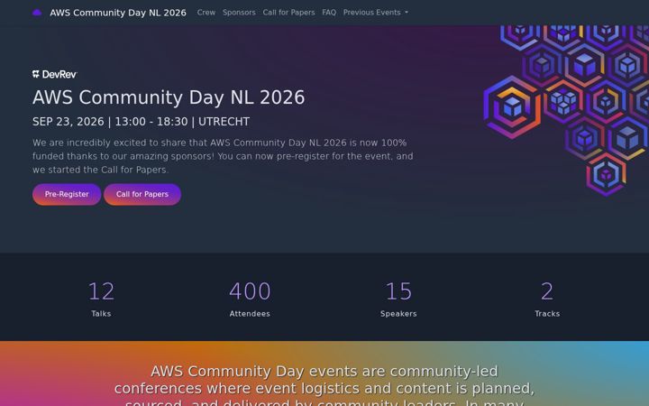 Screenshot of awscommunityday.nl