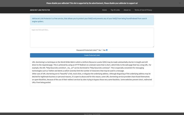 Screenshot of awsecret.eu.org
