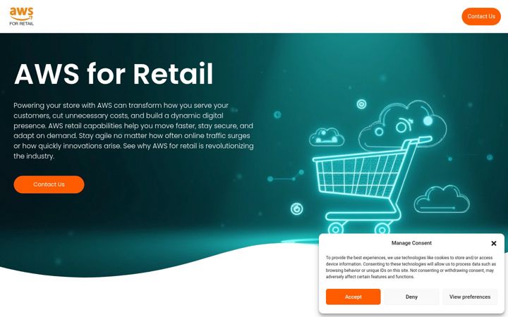 Screenshot of awsforretail.com