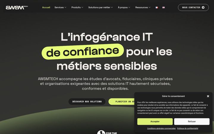 Screenshot of awsmtech.ch