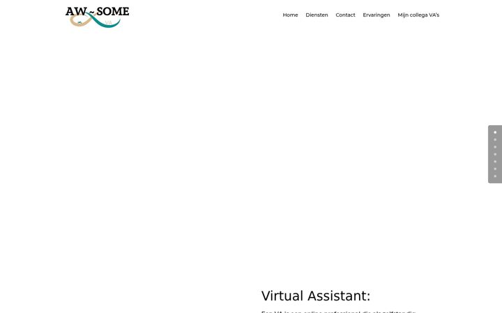 Snimka zaslona za awsomevirtualassistant.nl