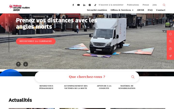 Screenshot of awsr.be