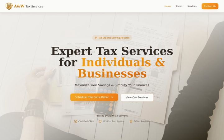 Screenshot of awtax.services