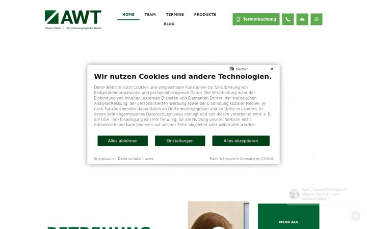 Екранна снимка на awtfinanz.de