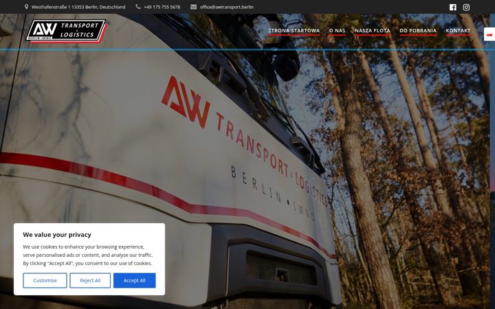 Screenshot of awtransport.berlin
