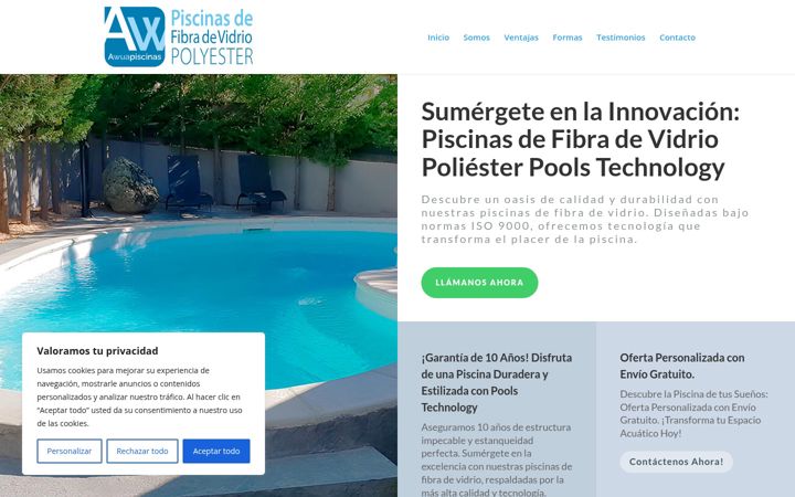 Screenshot of awuapiscinas.es