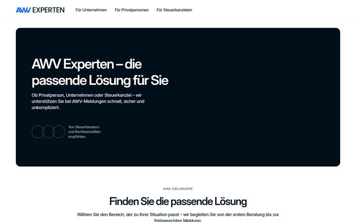 Screenshot of awvexperten.de
