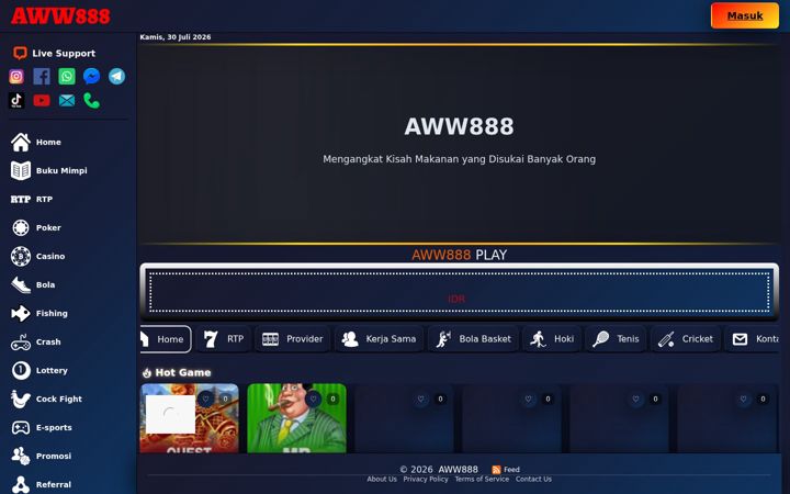 Captura de pantalla de aww888.org