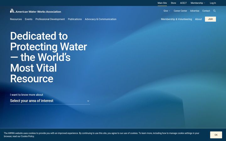 Screenshot of awwa.org