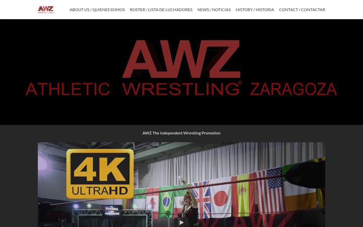 Screenshot of awzwrestling.com