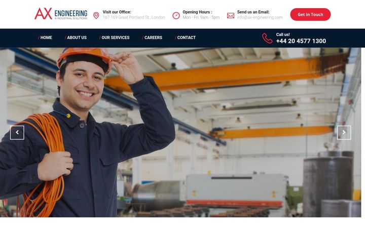 Screenshot of ax-engineering.com