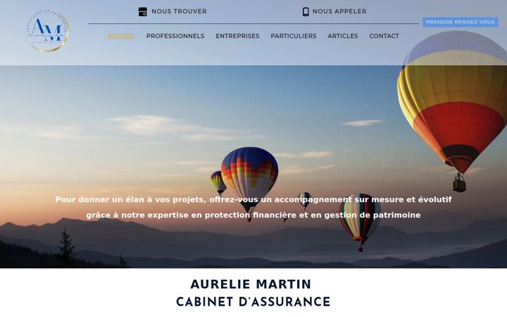 Kuvakaappaus sivustosta axa-aurelie-martin.fr