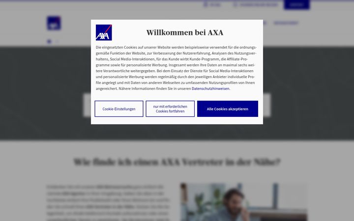 Screenshot of axa-betreuer.de