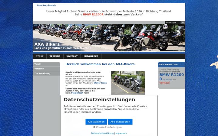 Screenshot of axa-bikers.ch