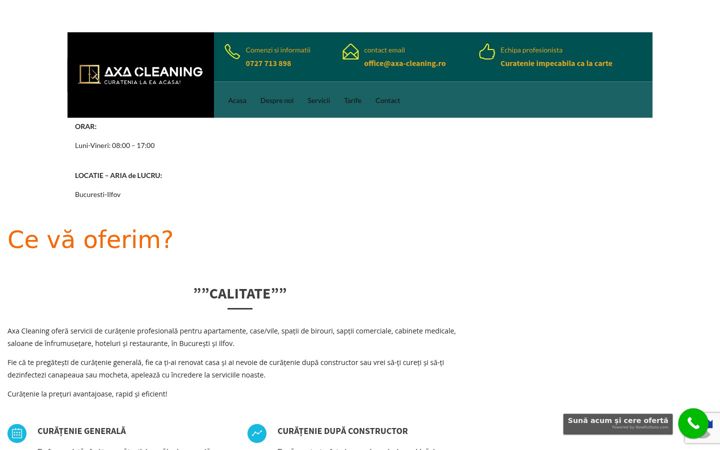 Screenshot of axa-cleaning.ro
