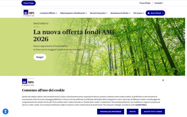 Snimka zaslona za axa-mpsfinancial.ie