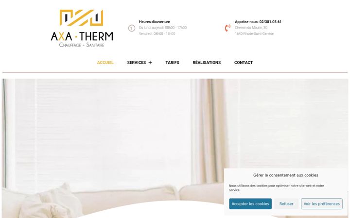 Screenshot of axa-therm.be